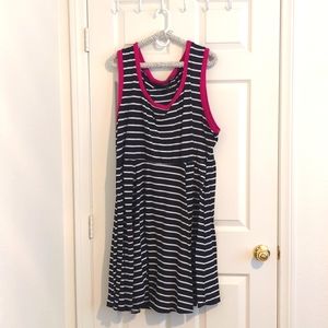 Torrid Black & White Striped Tank Dress
